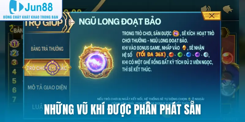 Những vũ khí được phân phát sẵn